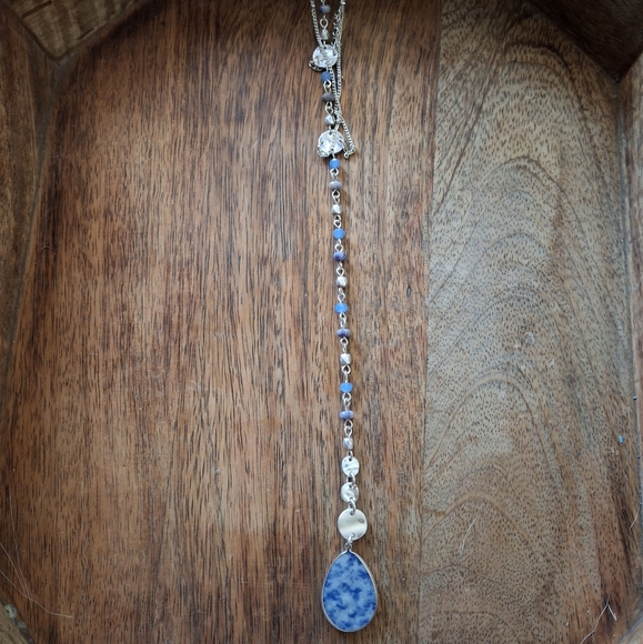 New Next Jewelry Multi Layer Length Crystal Chain Necklace. - Picture 2 of 11